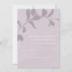 Ombre botanique - Faire-part de mariage pourpre