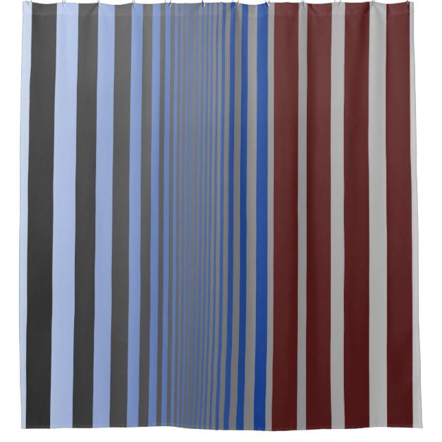 Ombre Burgundy and Blue Vertical Stripes (Front)