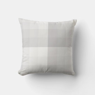 Ombre Chequered Blocks White grey tones Throw Pill Pillow