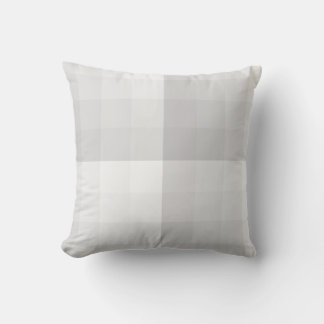 Ombre Chequered Blocks White grey tones Throw Pill Pillow