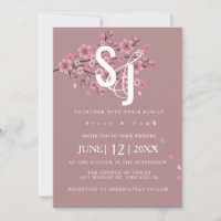 Ombré Cherry Blossom Tree Petals Wedding