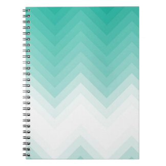 Ombre Chevron Emerald Green Note Livre Gradient