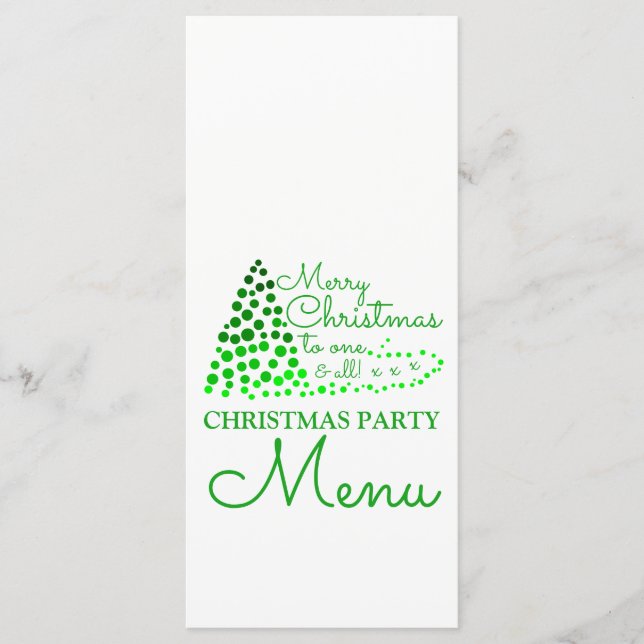 Ombré Christmas Tree, Christmas Party Menu (Front)