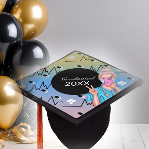 Ombré Colourful Cool Nurses Graduated 2026  Graduation Cap Topper