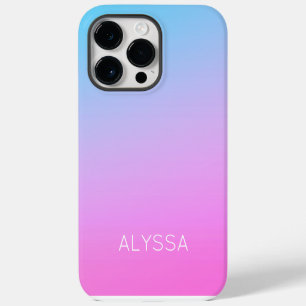 Ombre Colourful Girly Minimal Name iPhone 14 Pro Max Case