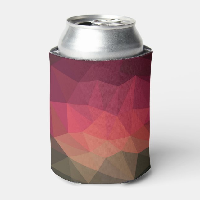 Ombre crystal effect geometric modern can cooler (Can Front)