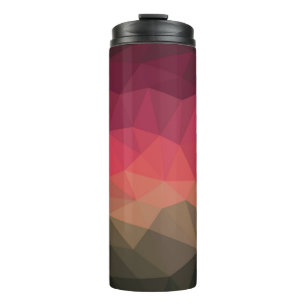 Ombre crystal effect geometric modern design thermal tumbler