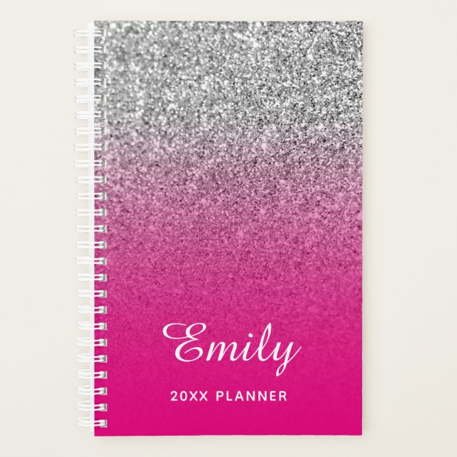 Ombre de Parties scintillant rose et argent chaud  (Devant)