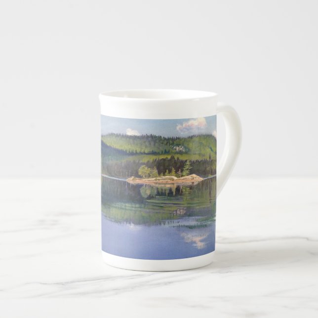 Ombre d'île et de nuage - tasse de porcelaine (Devant droit)