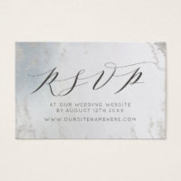 Ombre Dusty Blue Frosted Website RSVP Insérer des