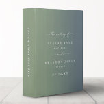 Ombre Dusty Blue & Green Wedding Photo Album Binder<br><div class="desc">Elegant Ombre Dusty Blue & Green Wedding Photo Album Binder. This modern minimal Album option is simple classic and elegant with a subtle ombre gradient fade and a pretty signature script calligraphy font with tails. Shown in the new Colorway. Available in several colour options, or feel free to edit the...</div>