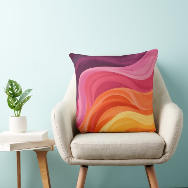 Ombre Effect 3 Throw Pillow (Chair)