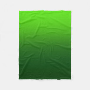 Ombre Fade   green Fleece Blanket