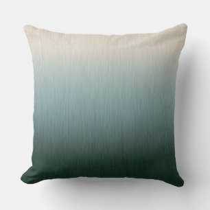 Ombre Forest Green Cream Outdoor Pillow
