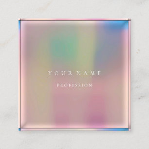Ombre Framed Simply Professional Gold Minimal Square Business Card