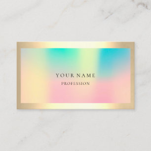 Ombre Framed Simply Professional  Gold Ombre Pearl Business Card