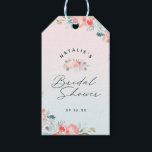 Ombre French Garden Floral Bridal Shower Favour Gift Tags<br><div class="desc">Chic Ombre French Garden Floral Peony Bridal Shower Favour Tags - with hand painted watercolor flowers and foliage, and elegant script calligraphy font. A charming vintage look in a pastel colour palette that is perfect for a spring or summer garden wedding. With feelings of the French countryside, this soft romantic...</div>