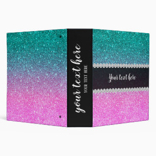 Ombre glitter sparkling binder