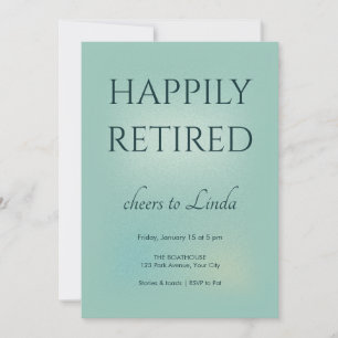 Ombre Glow Happily Retired Retirement Invitation