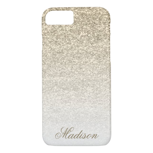 Ombre Gold Glitter iPhone 7 Case (Back)