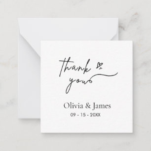 Ombre Gradient Wedding Thank You Note Card