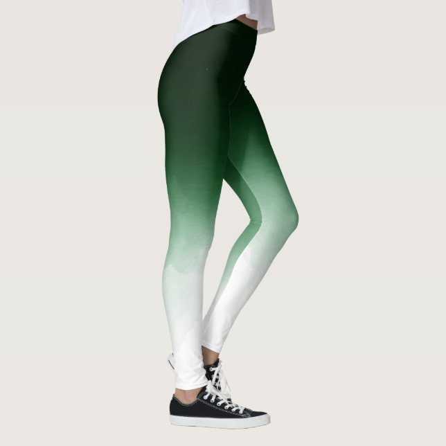 Ombre Green Dip Dye Leggings (Right)