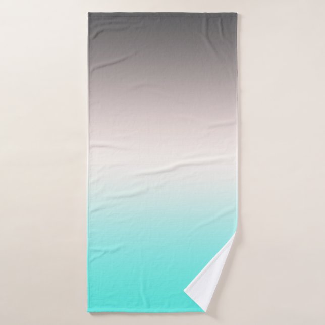 Ombre gris turquoise (Serviette de bain)