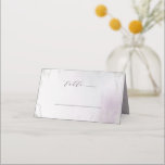 Ombre Lavender Purple Silver Wedding Table Number Place Card<br><div class="desc">Ombre Lavender Purple Silver Foil Frosted Watercolor Wedding Design with hand painted watercolor wash fading pastel light purple background texture. A Chic and Modern Look for a spring or summer wedding, with soft pastel colour palette : lilac lavender purple, and silver faux foil veins and details, and a modern trendy...</div>