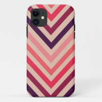 Ombre Magenta Chevron Stripes iPhone 5 Case