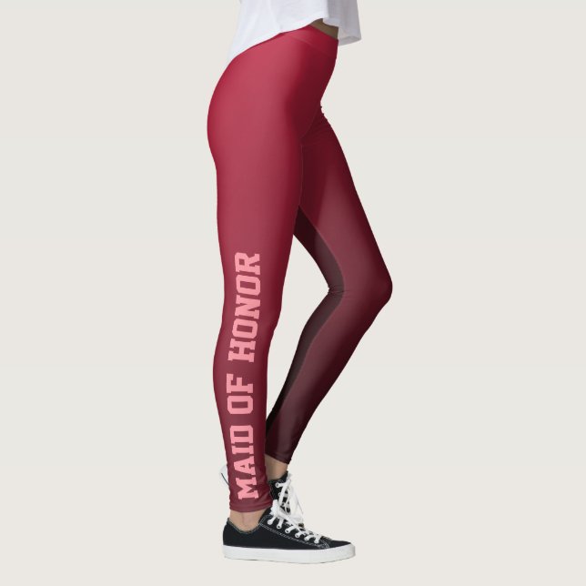 Ombre Maid of Honour Burgundy Leggings (Right)