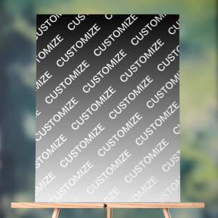 Ombre & motif de texte (couleur modifiable) Gris