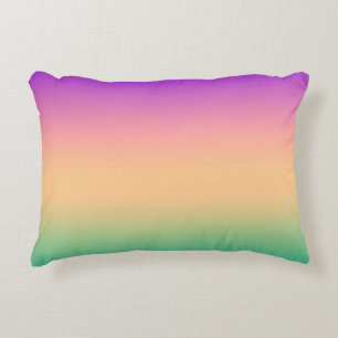Ombre , multicolored accent pillow