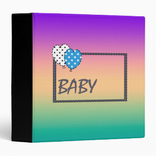 Ombre , multicolored binder