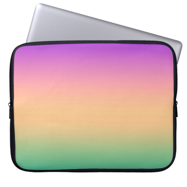 Ombre , multicolored laptop sleeve (Front)