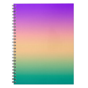 Ombre , multicolored notebook