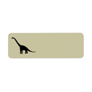 Ombre noire Dino de dinosaure de brontosaure