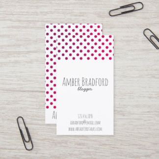 Ombre Ombré Purple Polkadot Business Cards