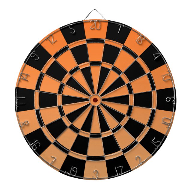Ombre Orange And Black Dartboard (Front)