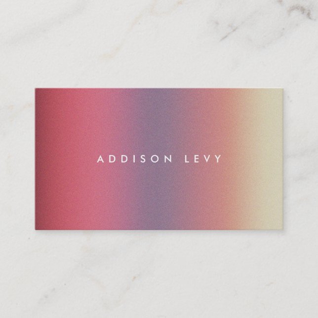 Ombre Pastel Contemporary Minimalist Appointment Card (Front)