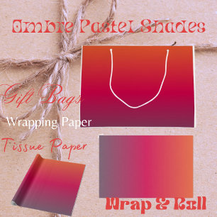 Ombre Pastel Shades  Large Gift Bag