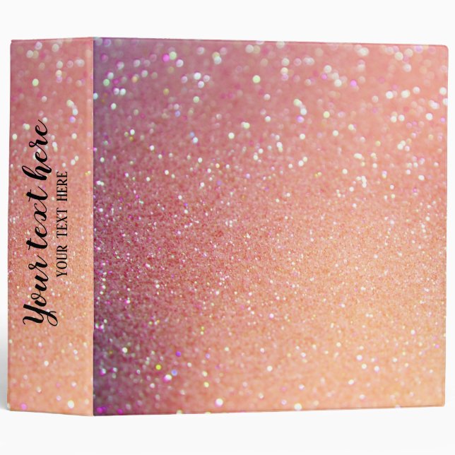 Ombre Pastel Sparkling Glitter Binder (Front/Spine)