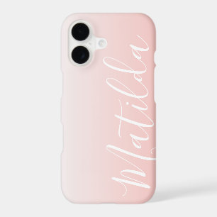 Ombre Peach Pink Plain Personalised Name