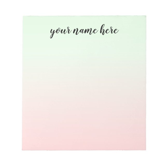 Ombre Personalized Notepad (Front)