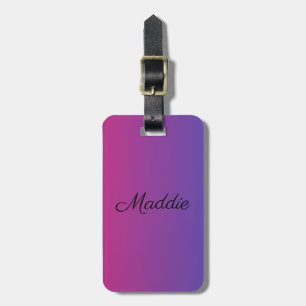 Ombre Pink and Purple Luggage Tag