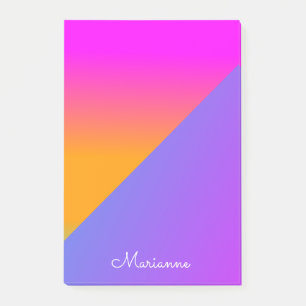 Ombré Pink Purple Bright Post-it Notes