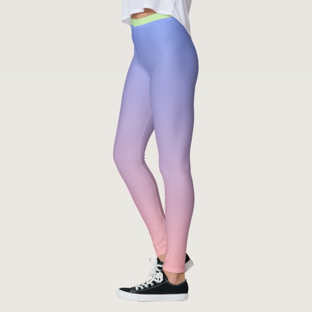 Ombre Pink Purple Elegant Pretty Leggings (Left)