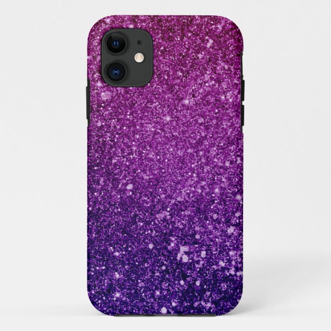 Ombre Pink & Purple Glitter Case (Back)