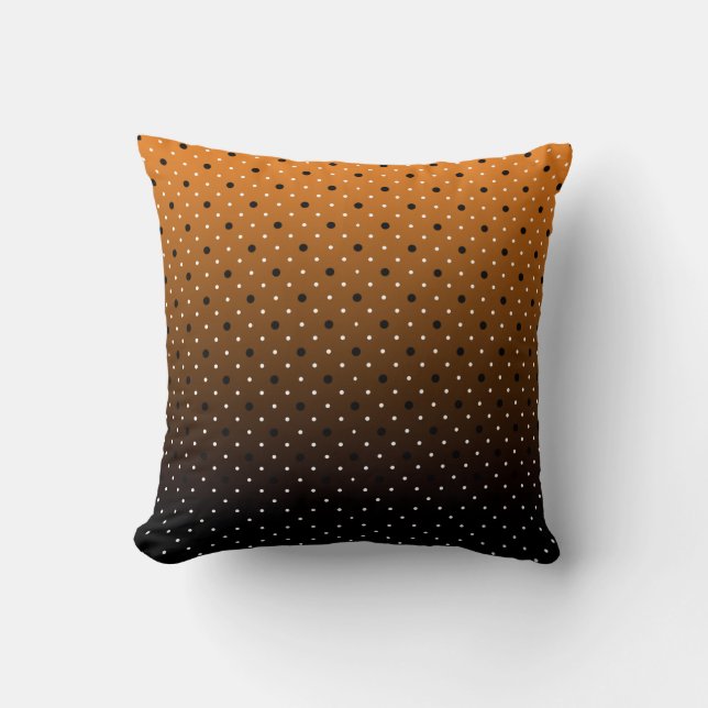 Ombre Polka Dot Throw Pillow (Front)