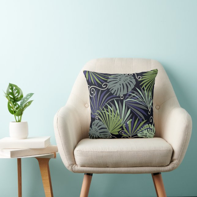 Ombre populaire plantes intérieurs coussin d'illus (Chaise)