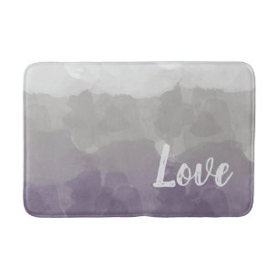 Ombre Purple and Gray Love Graceful Gradient Bath Mat